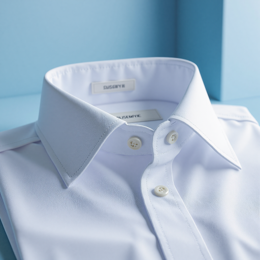 Thirty-eight-year-old male engineering team member headshot wearing white dress shirt, brown short hair, light blue background, front-facing confident expression, casual business attire, professional image